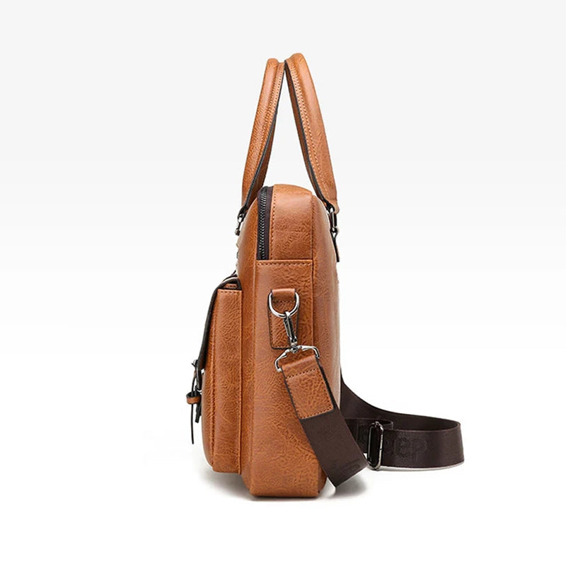 Sac business en cuir avec compartiment ordinateur portable