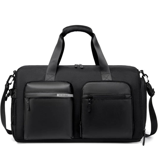 Sac de sport et voyage 28L noir imperméable avec bandoulière
