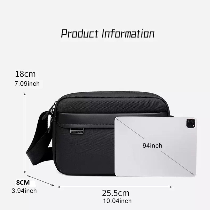 Sacoche crossbody unisexe avec lunettes et tablette 9 pouces