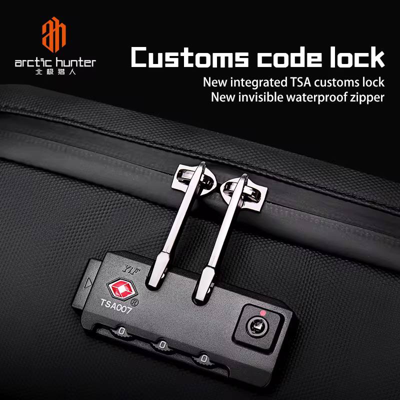 Serrure TSA intégrée sur sac à dos business antivol pour sécurité maximale