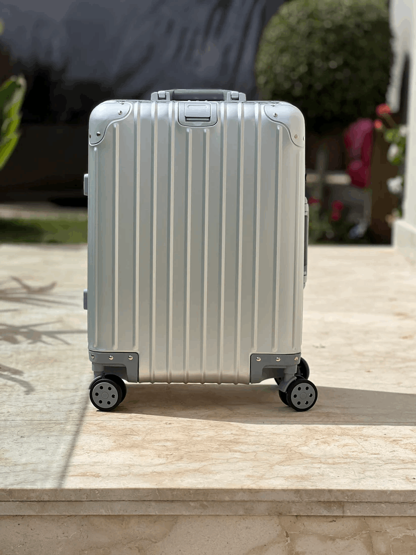 Bagage cabine en aluminium antichoc avec double serrure TSA