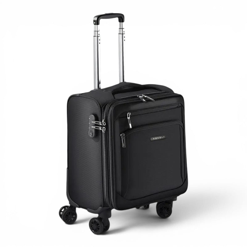 Valise cabine 18 pouces noire imperméable tissu Oxford