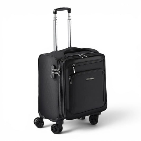 Valise cabine 18 pouces noire imperméable tissu Oxford
