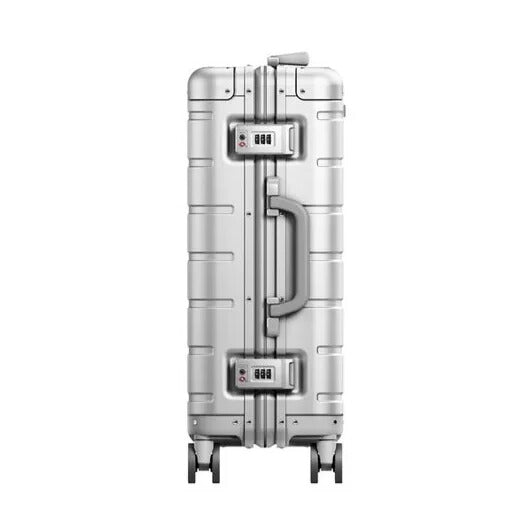 Valise cabine aluminium côté avec poignée télescopique réglable