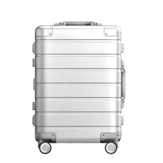 Valise de cabine en aluminium équipée de 4 roues pivotantes 360°