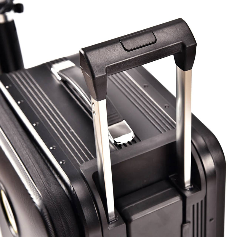 Valise cabine avec trottinette intégrée design moderne noir