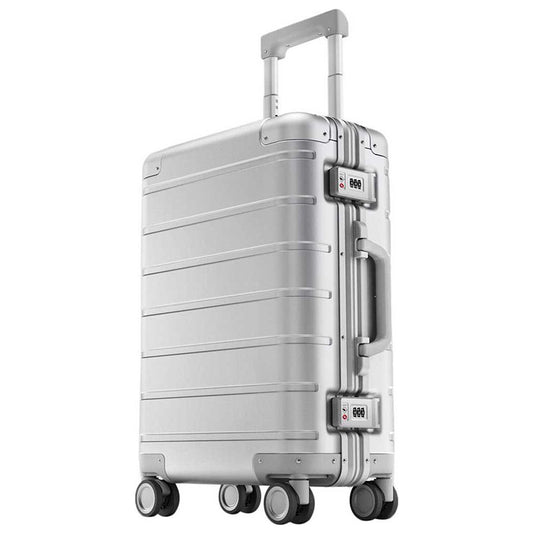 Valise de cabine en aluminium 31L, antichoc avec serrure TSA et roues 360°