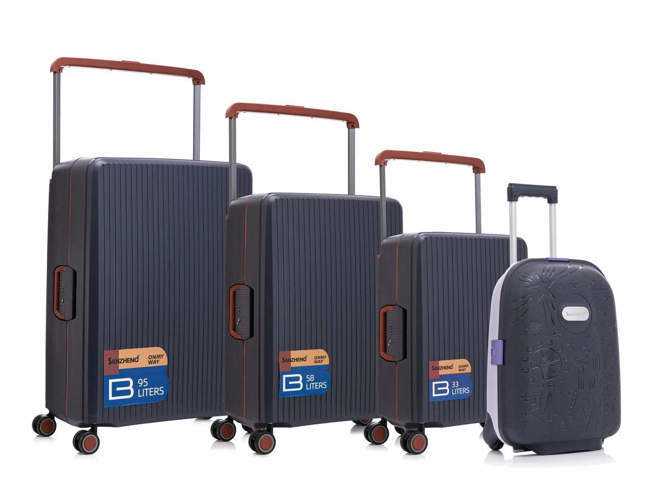 Valise rigide 95 litres pour long séjour avec poignée télescopique