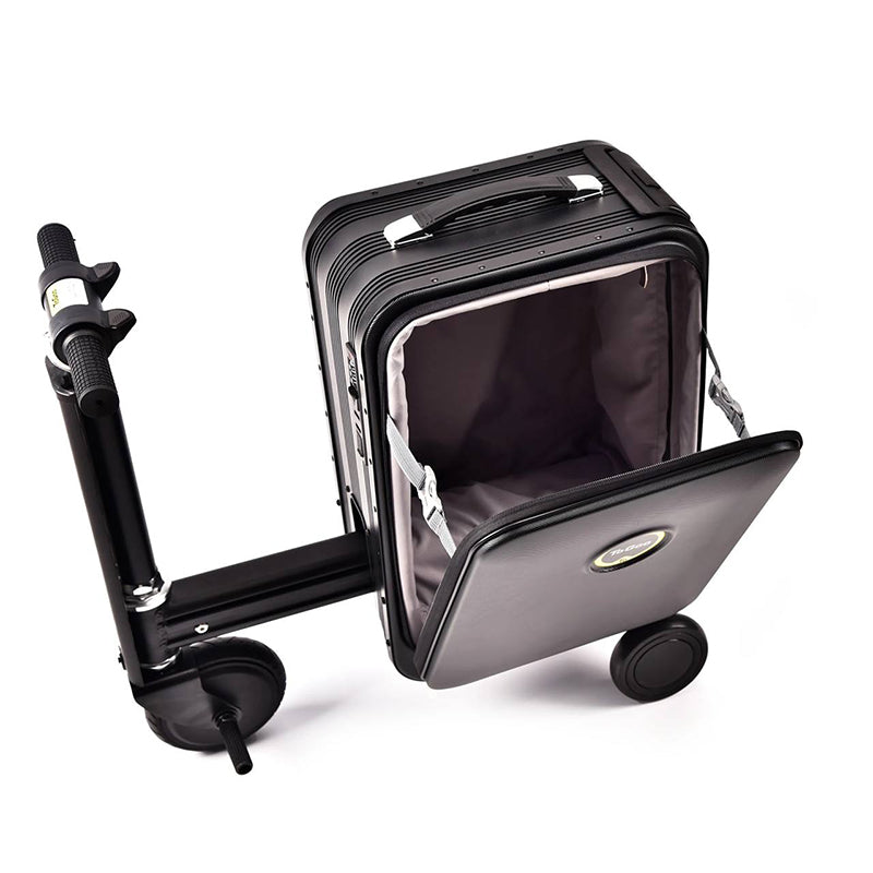 Valise trottinette cabine noire multifonction pour voyage