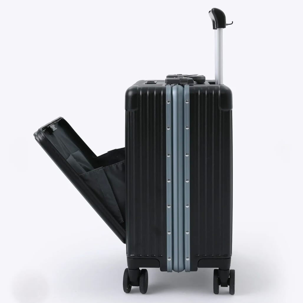 Valise de voyage avec support téléphone sur poignée