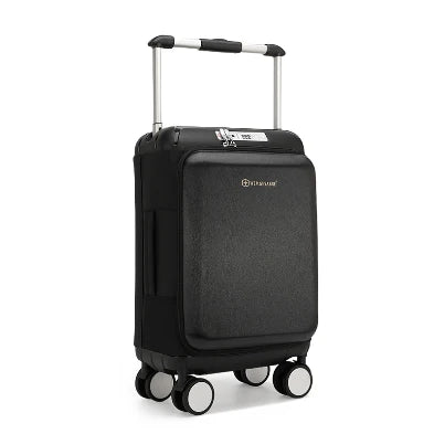 Valise cabine Wemgesabre 20 pouces à poignée large, coque PC et PP premium